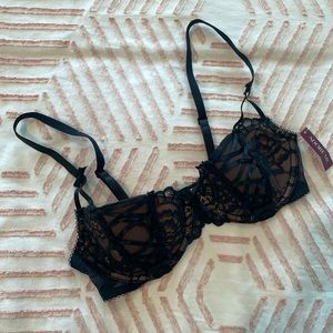 Adore Me Bra • NWT • Black and Tan Lace Design